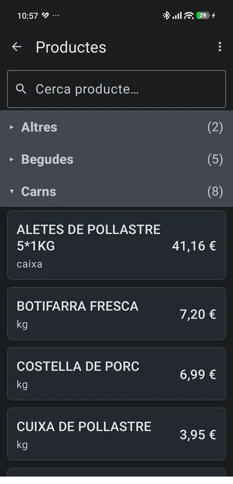 Catàleg per famílies, plegable i amb cercador