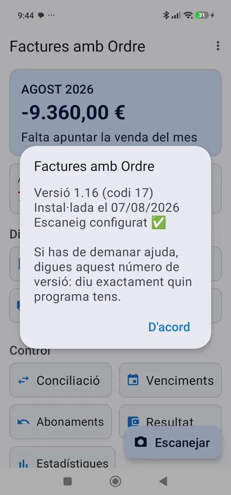 La versió que hi ha en aquest telèfon